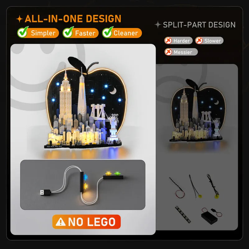 Light kit for New York City – The Big Apple 21066 - Lightailing