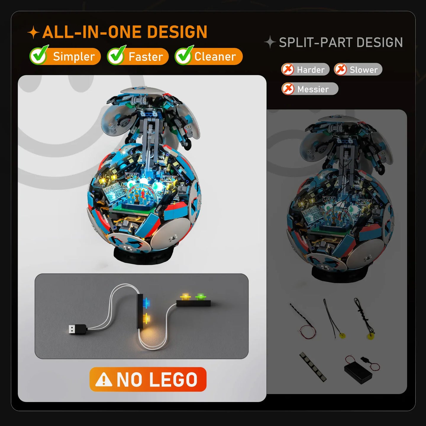 Light Kit for Soccer Ball (Football) 43019 - Lightailing
