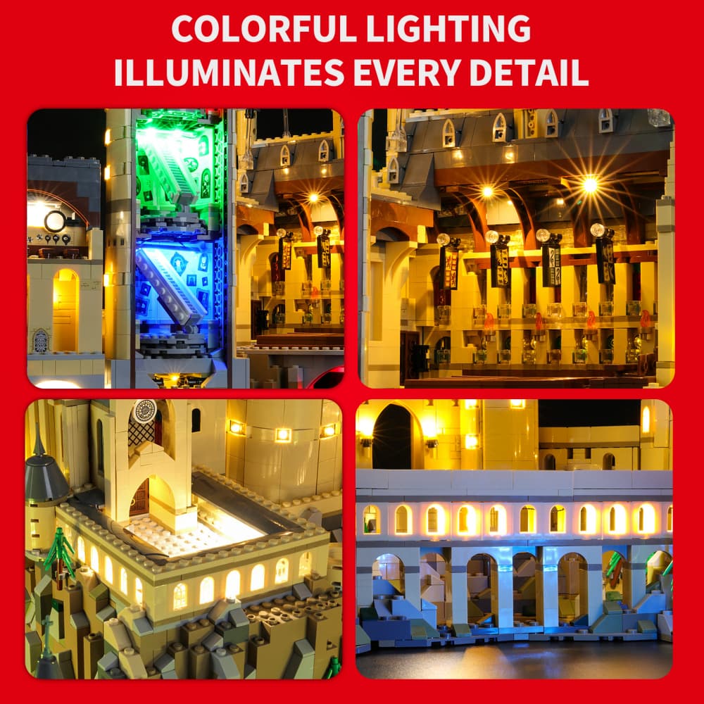 Light Kit for Hogwart's Castle -Briksmax | Remote + RGB Version