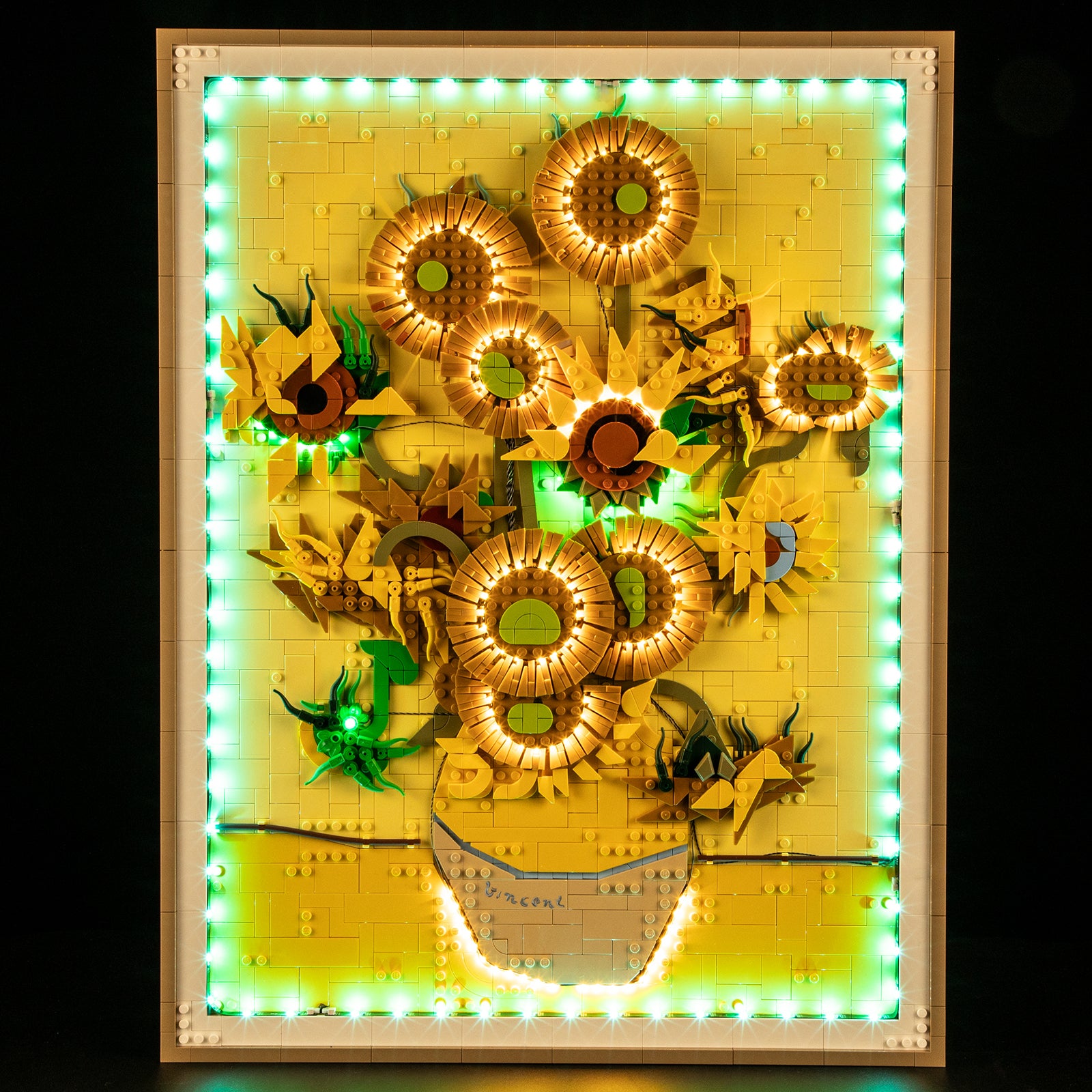 Lichtset für Vincent van Gogh – Sonnenblumen 31215 - Briksmax 2.0 (Fernbedienungsversion)