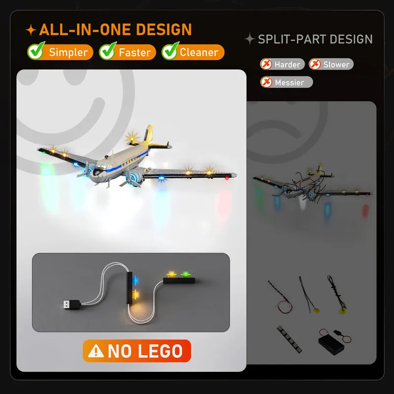 Light Kit for Douglas DC-3 PAN AM Airliner 11378 - Lightailing