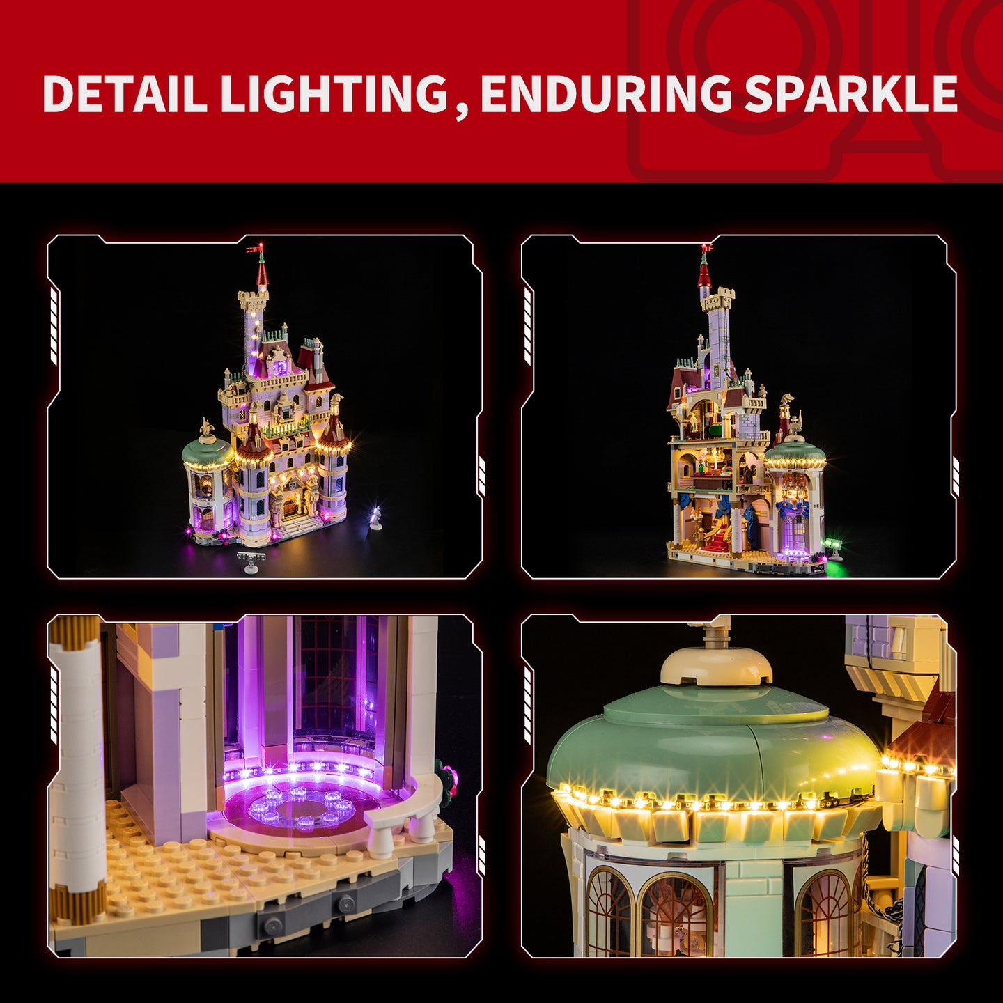 Light Kit for Beauty and the Beast Castle 43263 - Briksmax 2.0