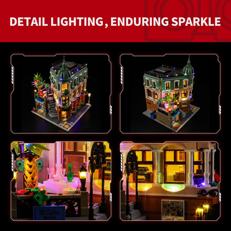 Beleuchtungsset für Boutique-Hotel Nr. 10297 (Weihnachtsversion) – Briksmax 2.0