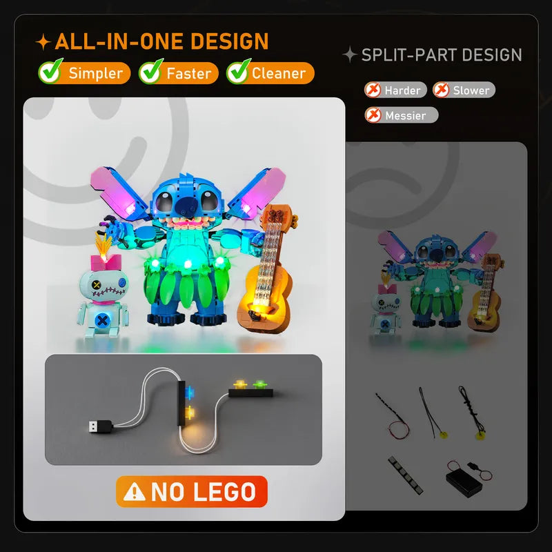 Light kit for Stitch & Scrump 43296  - Lightailing