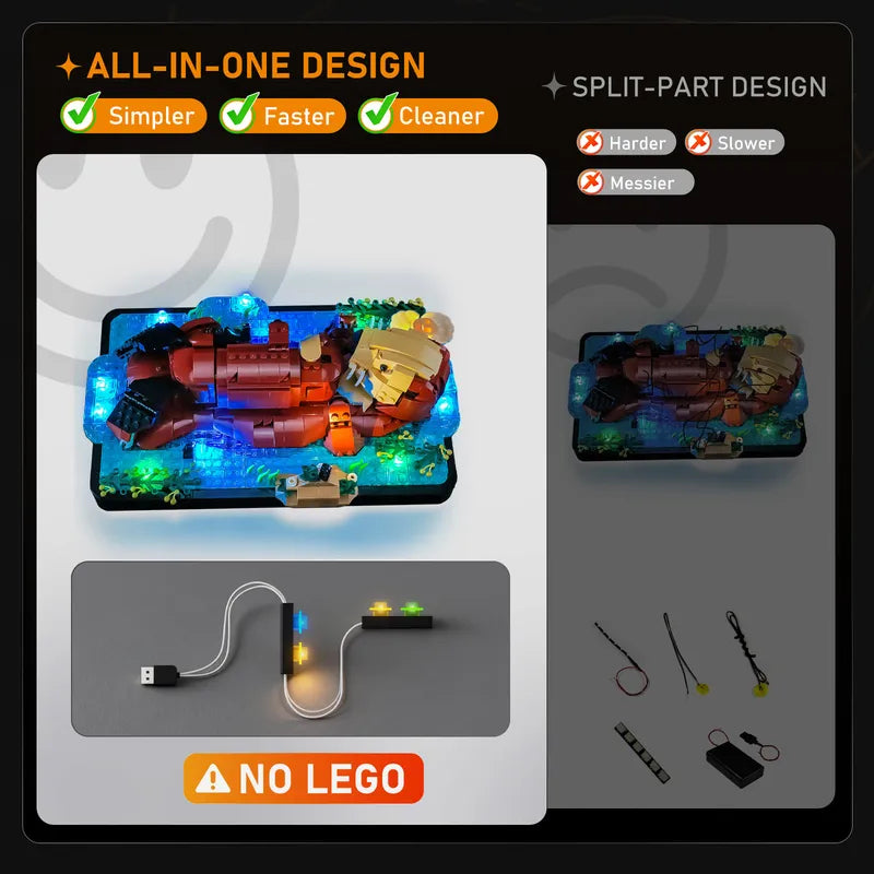 Light Kit for Floating Sea Otters 21366 - Lightailing