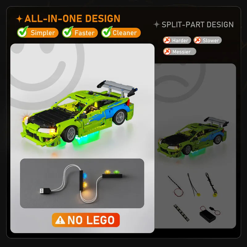 Light kit for Fast and Furious Mitsubishi Eclipse Car 42229  - Lightailing