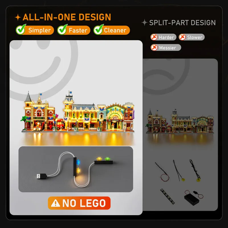 Light kit for Disney Main Street, U.S.A. 43302 - Lightailing