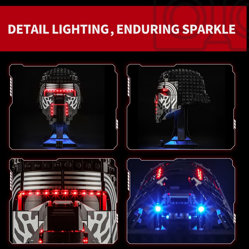 Beleuchtungsset für Kylo Ren Helm 75415 - Briksmax 2.0