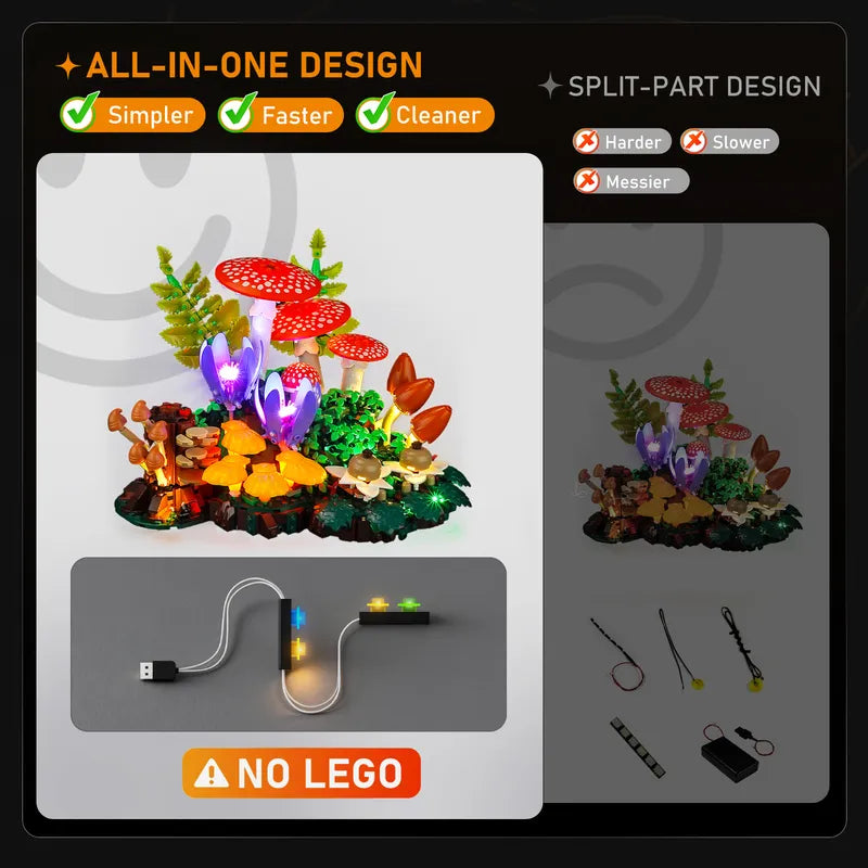 Light kit for Woodland Mushrooms 11505 - Lightailing