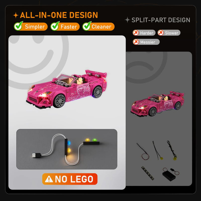 Lightailing Light Kit for LEGO 2 Fast 2 Furious Honda S2000 77241