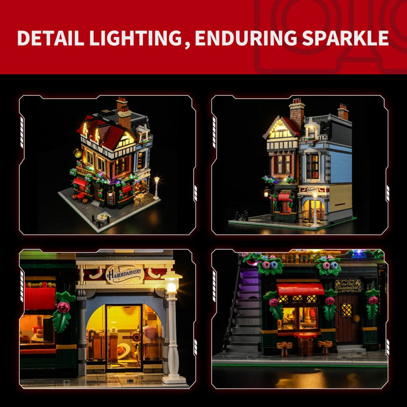 Briksmax 2.0 Light Kit For Tudor Corner 10350(Christmas Version)- 11