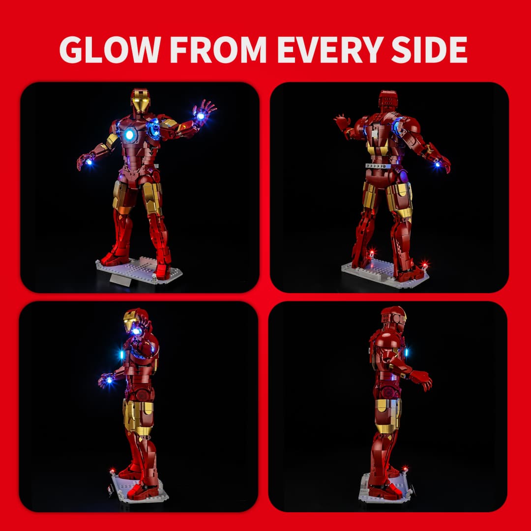 Touch-Control-Beleuchtungsset für Iron Man Mark 3 Collectors' Edition 76344 – Briksmax 2.0