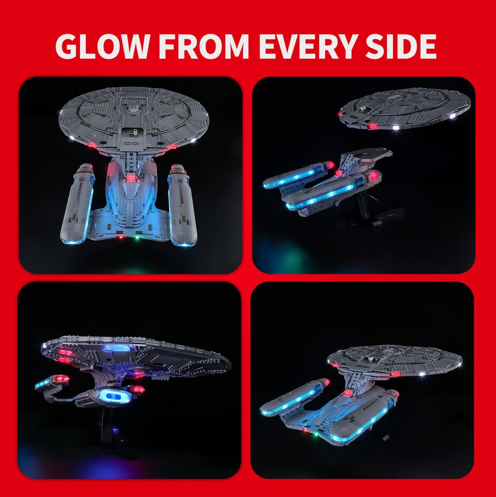 Light Kit for Star Trek: U.S.S. Enterprise NCC-1701-D 10356（Standard Version）- Briksmax 2.0