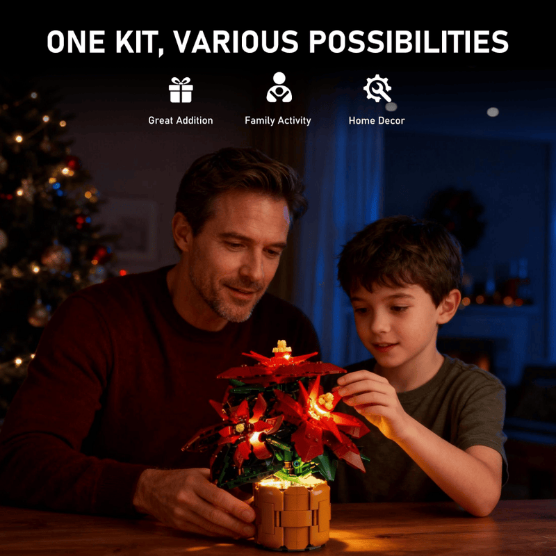 Light Kit For Poinsettia 10370 -Briksmax
