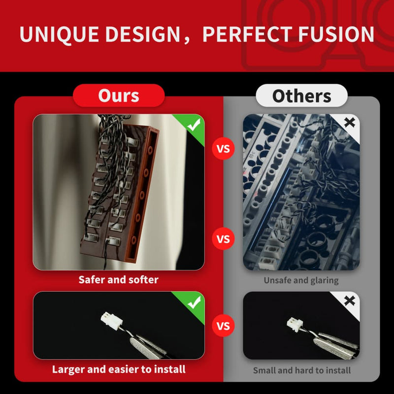 Beleuchtungsset für einen Strauß rosa Rosen 10374- Briksmax 2.0