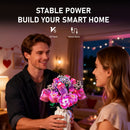 Beleuchtungsset für einen Strauß rosa Rosen 10374- Briksmax 2.0