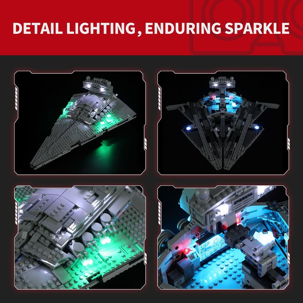 Beleuchtungsset für Imperial Star Destroyer 75394 - Briksmax 2.0