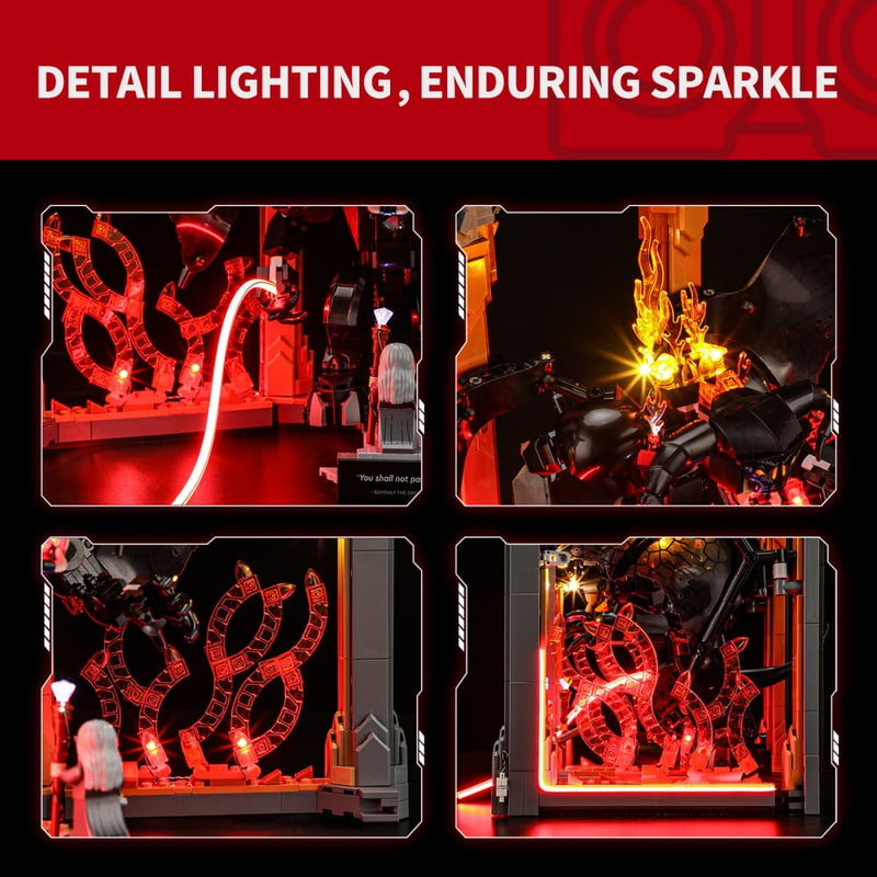 Briksmax Light Kit For The Lord of the Rings: Balrog Book Nook