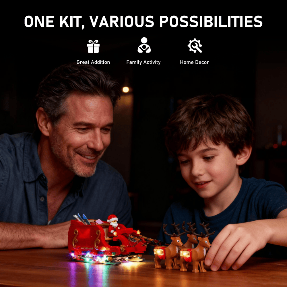 Light Kit For Santa's Sleigh 40499-Briksmax