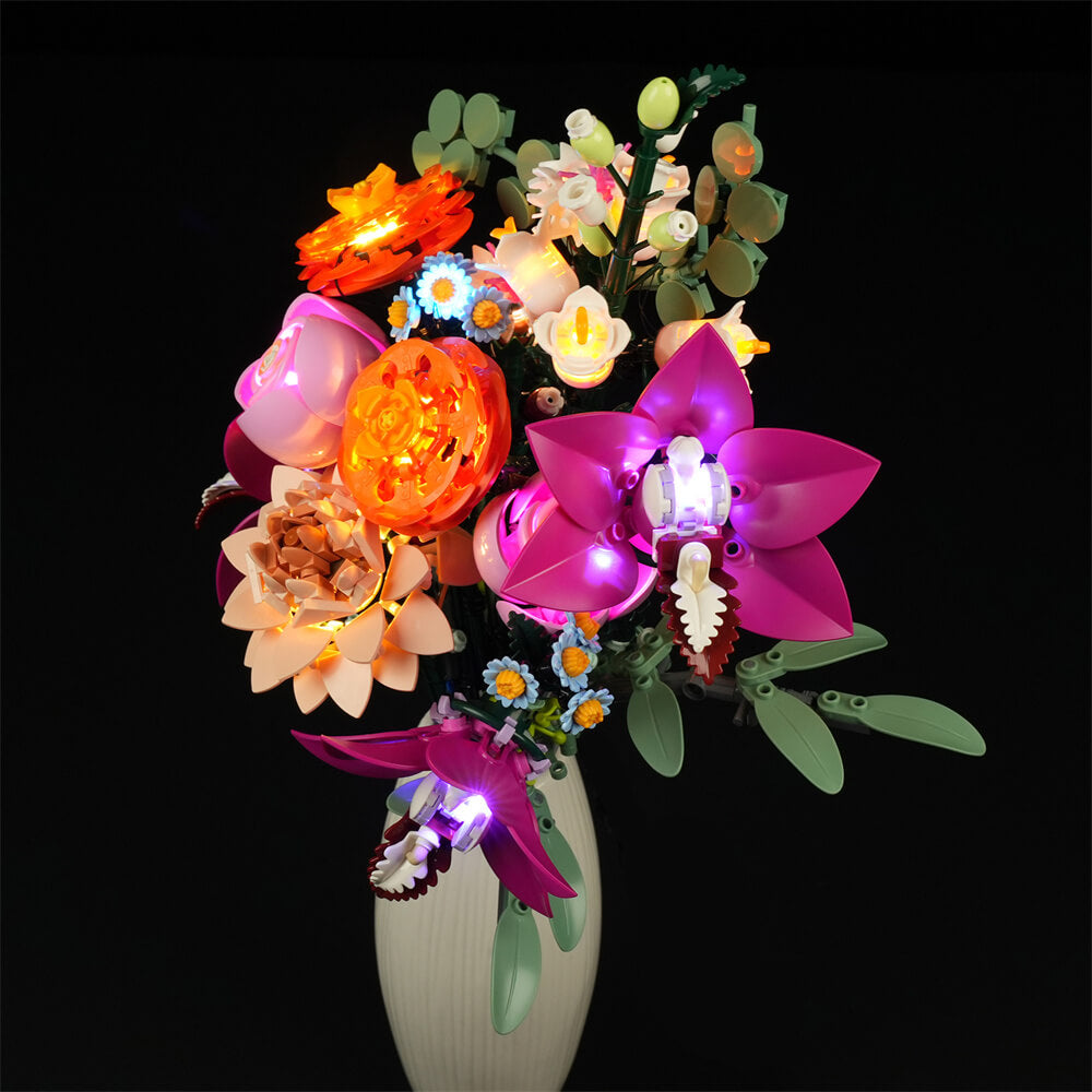 Beleuchtungsset für hübschen rosa Blumenstrauß 10342-Lightailing
