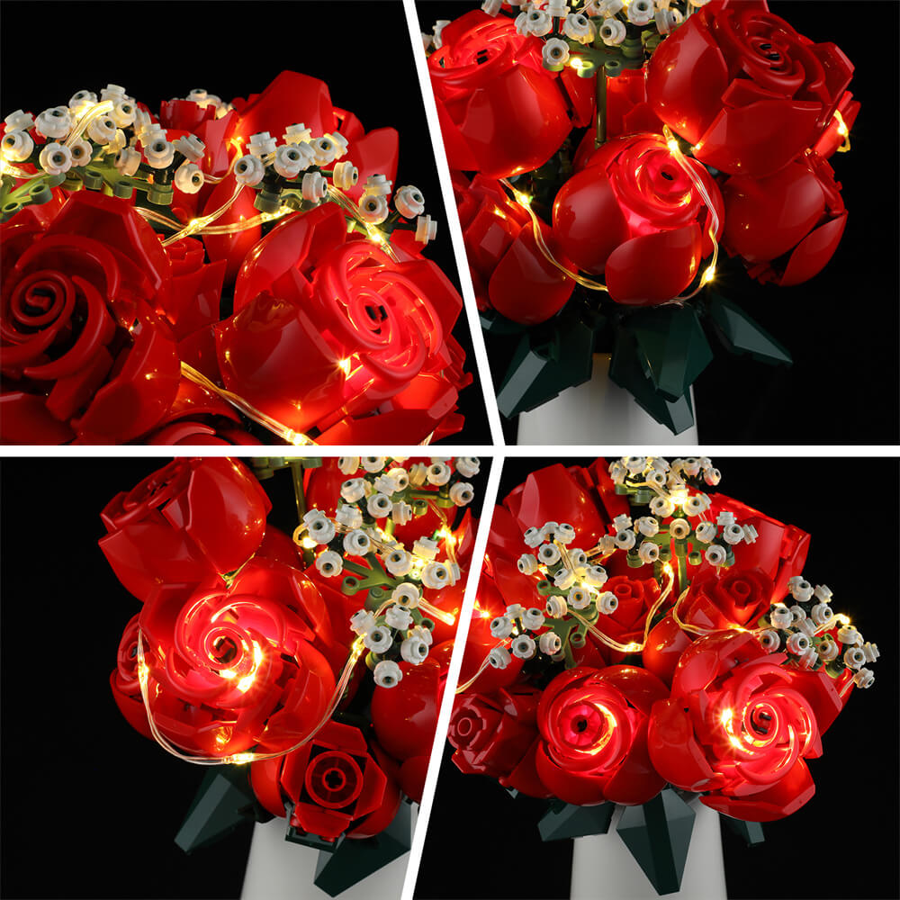 Beleuchtungsset für Bouquet of Roses 10328 - Briksmax 2.0 (Musikversion)