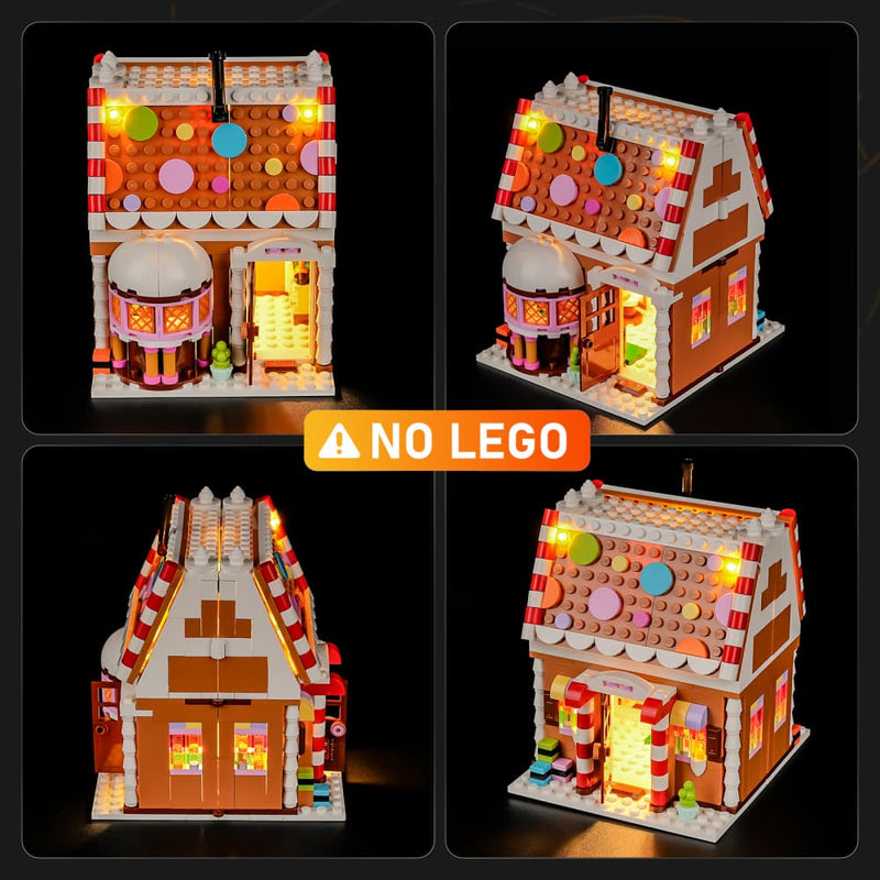 Beleuchtungsset für festliches Lebkuchenhaus 40809 - Lightailing