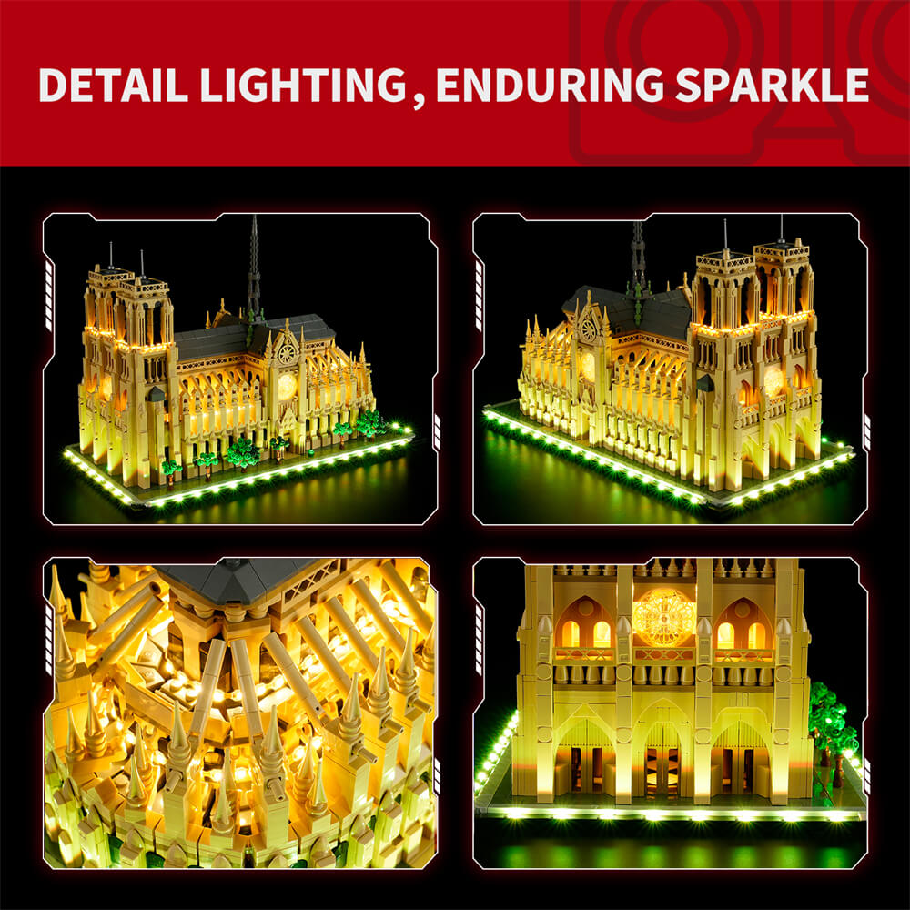 Briksmax 2.0 Light Kit For LEGO Notre-Dame de Paris 21061(Remote Version）-5