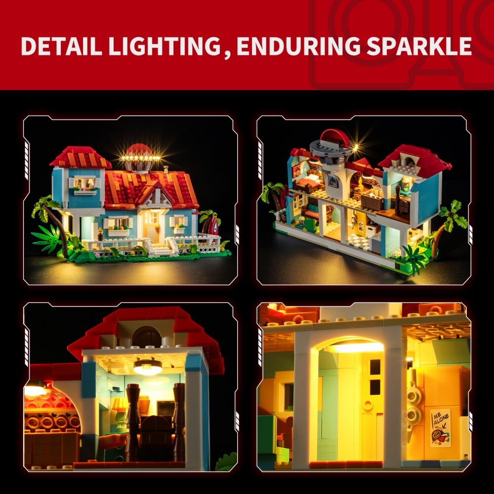 Light Kit for Lilo and Stitch Beach House 43268 -Briksmax 2.0