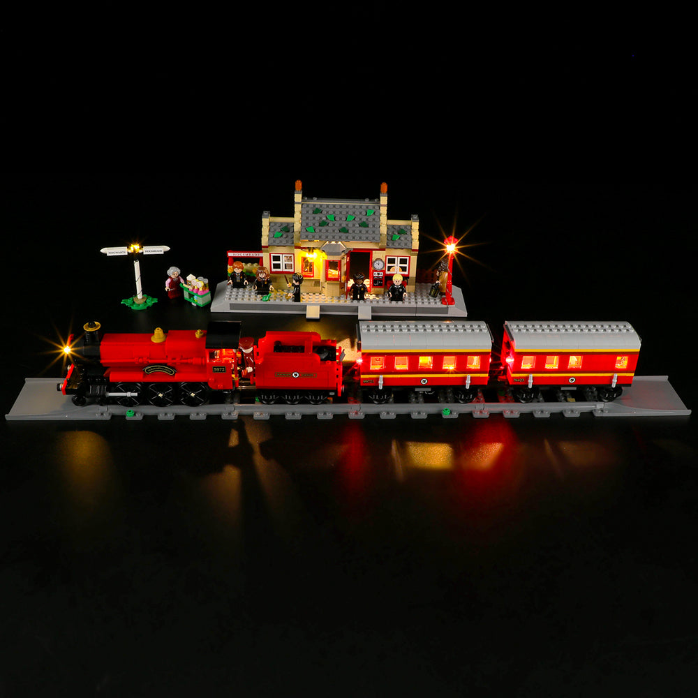 Kit d'éclairage pour train Poudlard Express™ avec gare de Pré-au-Lard™ 76423-BriksMax