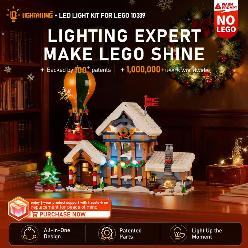 Kit d'éclairage à distance pour le bureau de poste du Père Noël 10339 - Lightailing