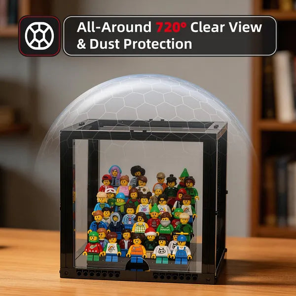 Compact 4-Tier Display Case for 72 LEGO® Minifigures (2 Pack)| BRIKSMAX