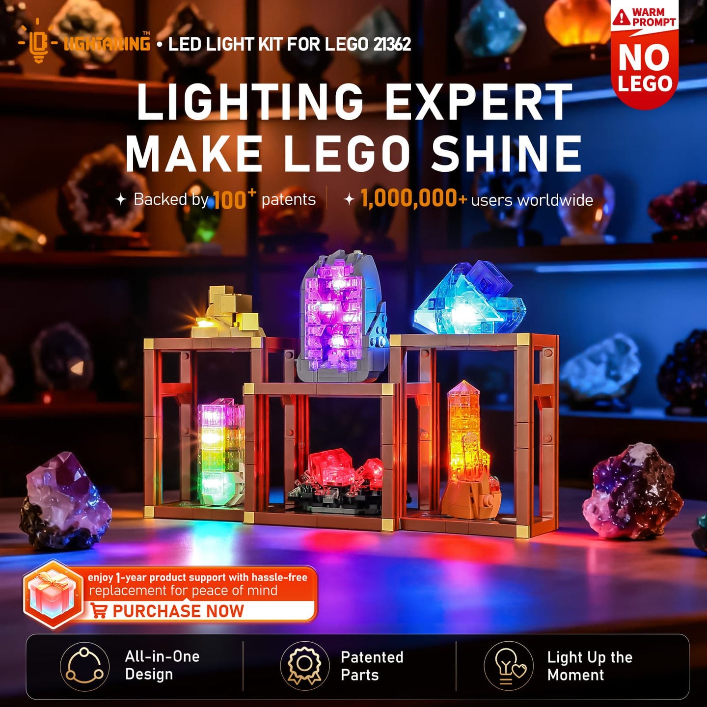 Lightailing Light Kit for LEGO Mineral Collection 21362 - 2
