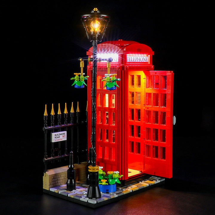Kit d'éclairage pour cabine téléphonique rouge londonienne 21347-Briksmax