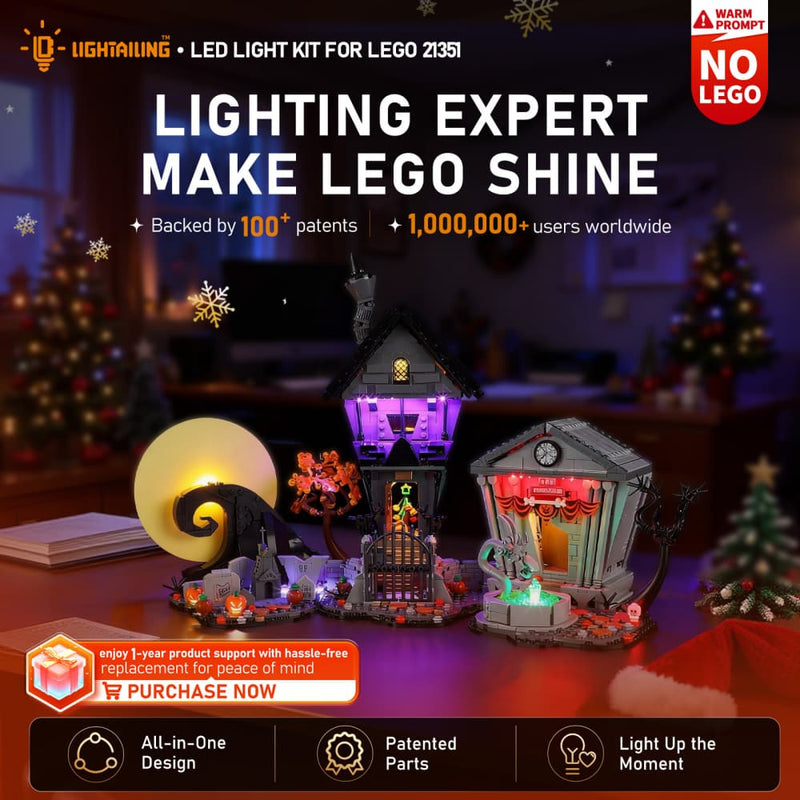 Ferngesteuertes Beleuchtungsset für Disney Tim Burtons „The Nightmare Before Christmas“ 21351-Lightailing