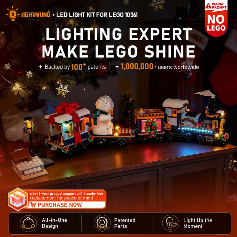 Beleuchtungsset für Holiday Express Zug 10361- Lightailing