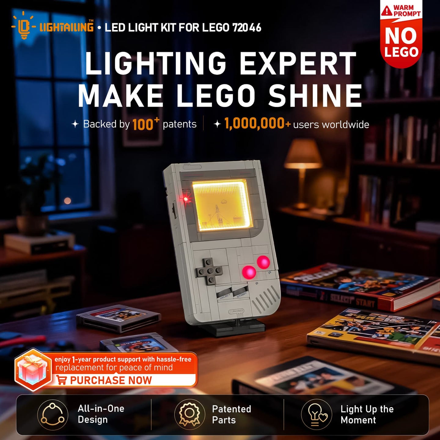 Lightailing Light Kit for LEGO Game Boy 72046- 2
