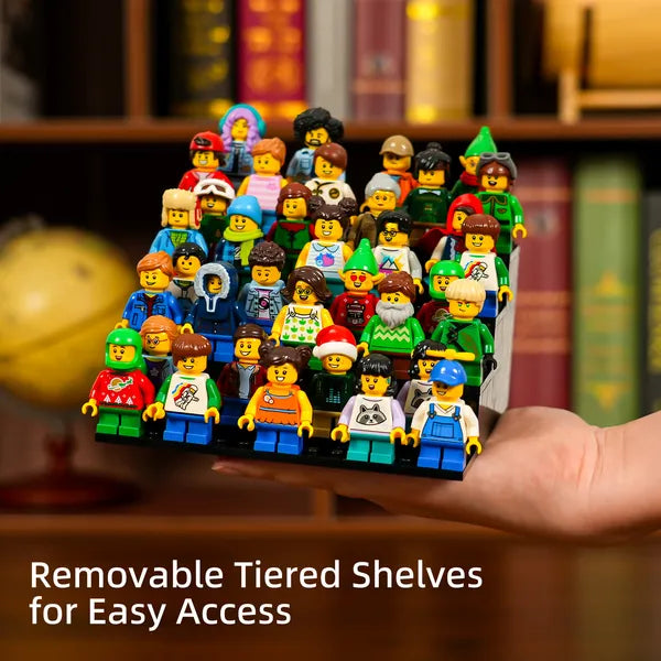 Compact 4-Tier Display Case for 72 LEGO® Minifigures (2 Pack)| BRIKSMAX