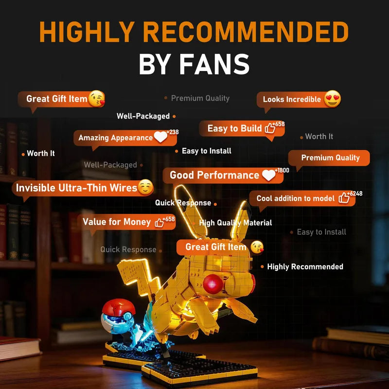 Beleuchtungsset für Pikachu und Pokéball 72152 - Lightailing