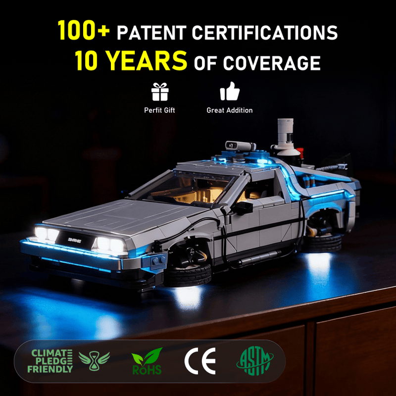 Beleuchtungsset für Back to the Future Time Machine 10300 (2 Versionen)