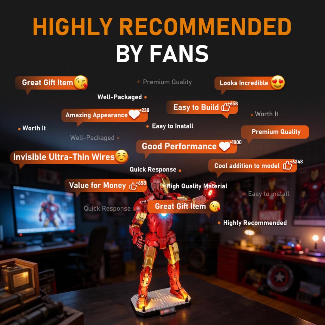 Light Kit for Iron Man Mark 3 Collectors' Edition 76344 - Lightailing