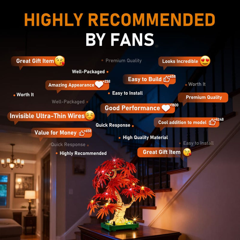 Lightailing Light Kit for LEGO Japanese Red Maple Bonsai Tree