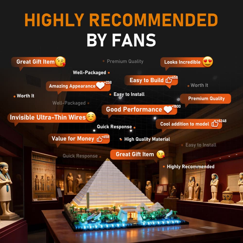 Light Kit for Great Pyramid of Giza 21058-Lightailing