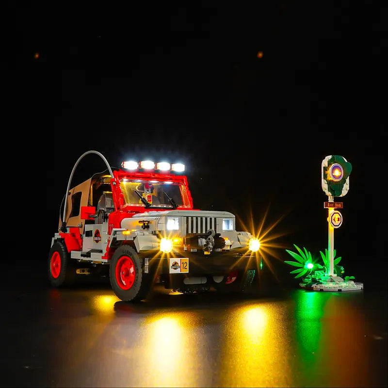 Beleuchtungsset für Jurassic Park Jeep Wrangler 77984 – Briksmax 2.0