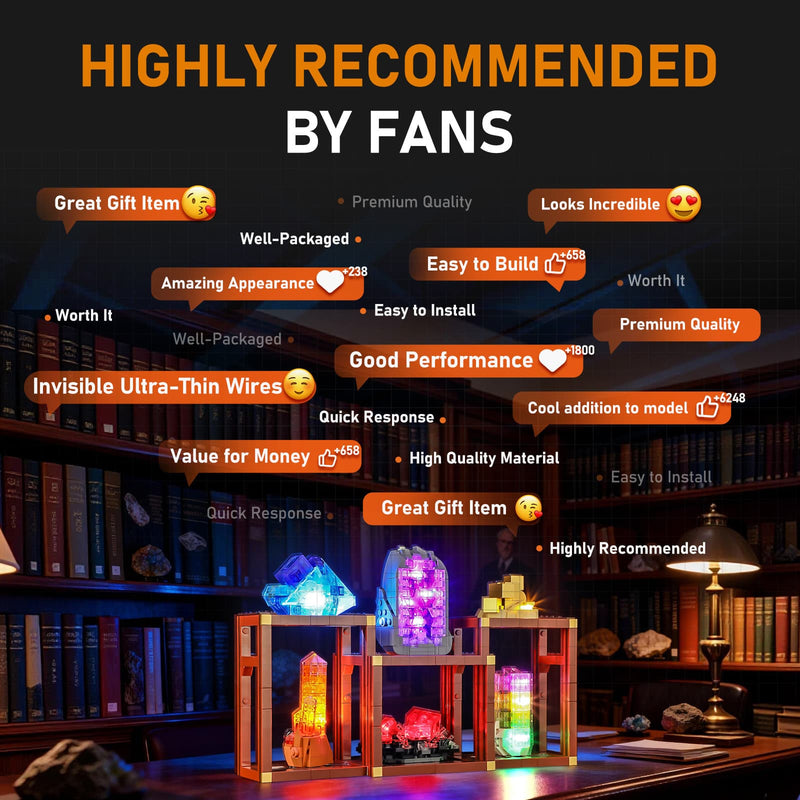 Kit d'éclairage pour collection de minéraux 21362 - Lightailing【Prix non définitif｜Bientôt disponible】