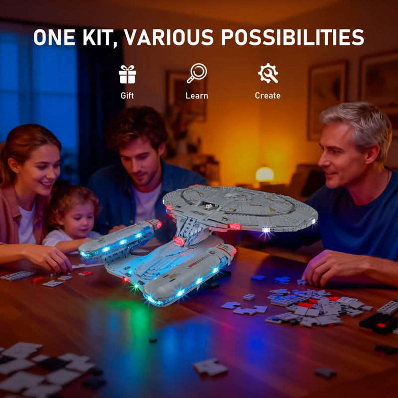 Light Kit for Star Trek: U.S.S. Enterprise NCC-1701-D 10356（Standard Version）- Briksmax 2.0【Not Final Price｜Coming Soon】