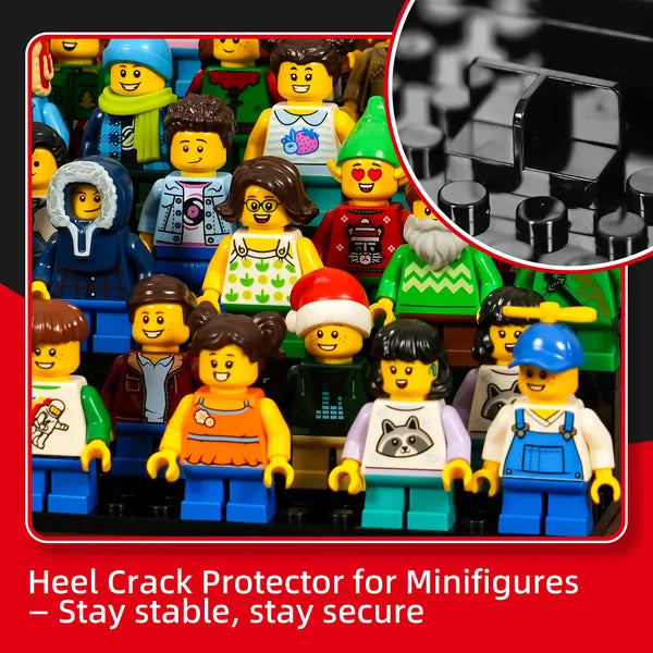 Compact 4-Tier Display Case for 72 LEGO® Minifigures (2 Pack)| BRIKSMAX