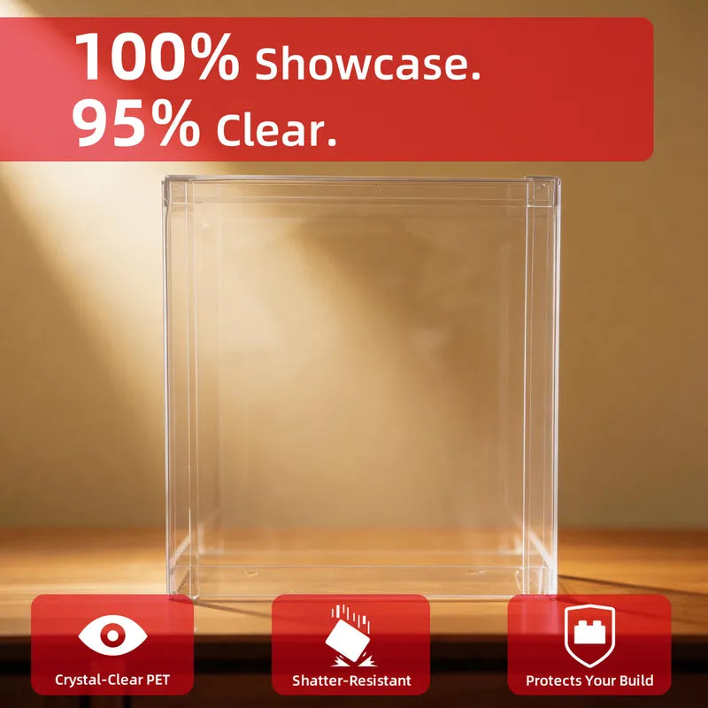 Display Case with Dust Cover(25× 25 × 25 cm) | 2 Pack