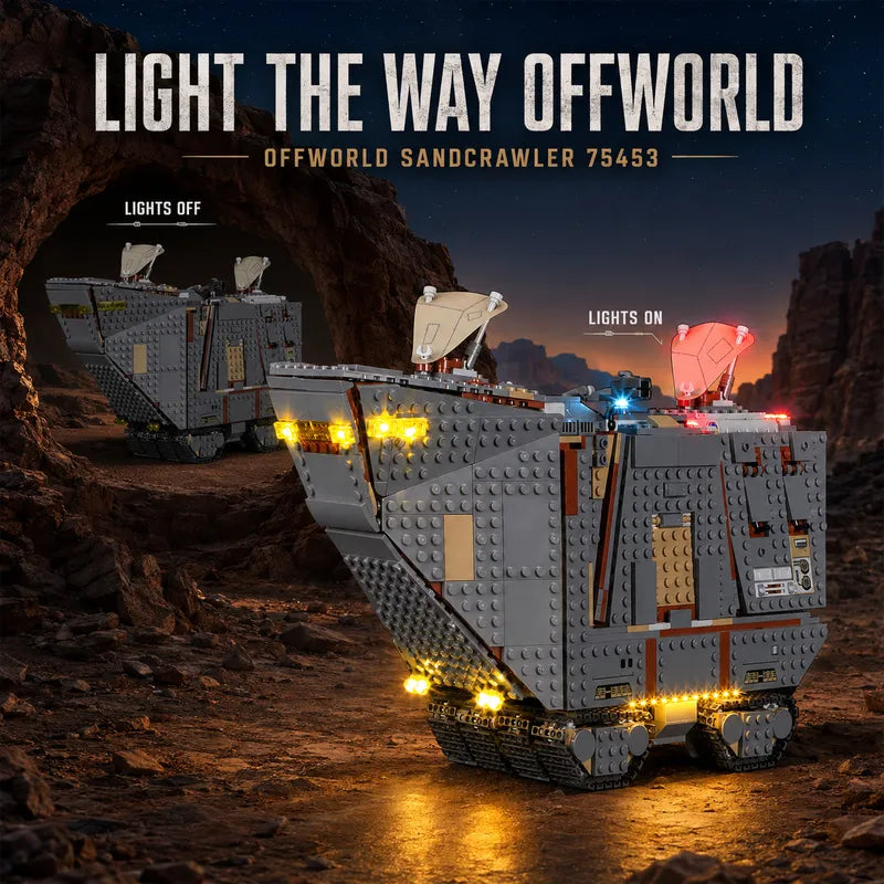Light kit for Offworld Sandcrawler and Mudhorn 75453 | Briksmax 2.0【Not Final Price｜Coming Soon】