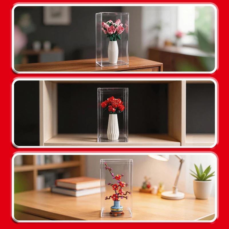 LEGO Vitrine – Staubdichte Klarsichtbox (Mittel) | 2er-Pack