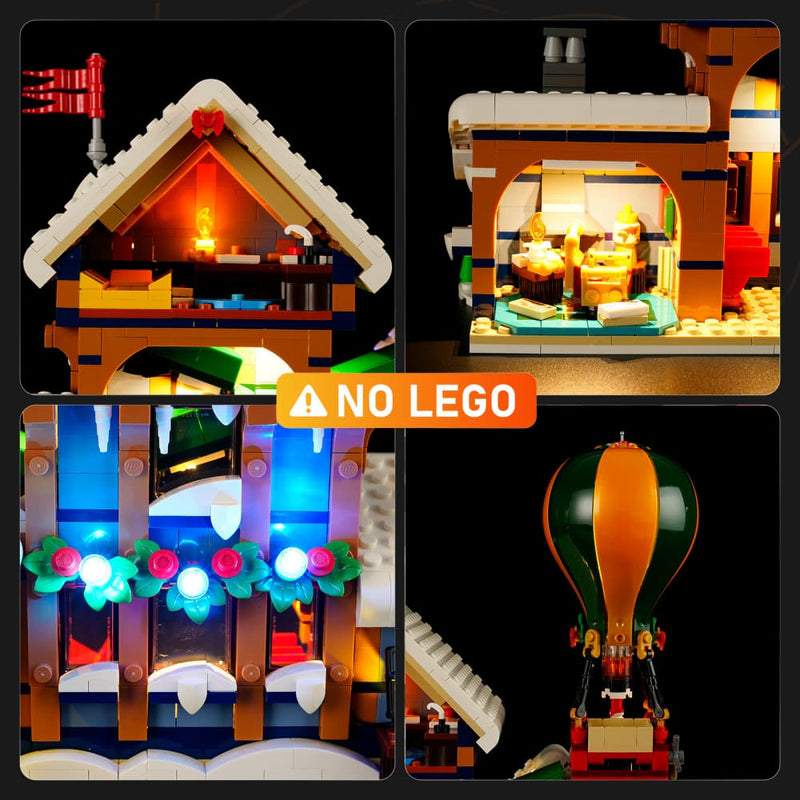 Kit d'éclairage à distance pour le bureau de poste du Père Noël 10339 - Lightailing